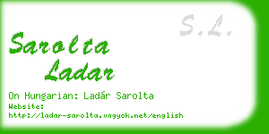 sarolta ladar business card