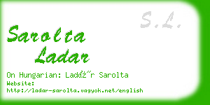 sarolta ladar business card